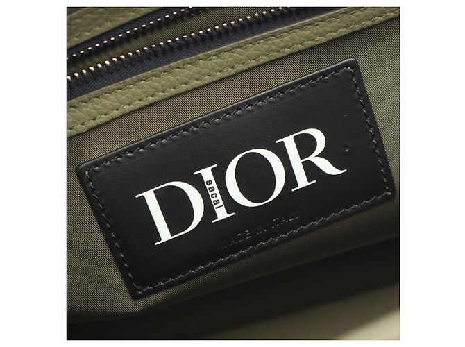 Christian Dior Dior × sacai SADDLE 2WAY Tote Bag Arancione Cachi Blu navy - vista 4