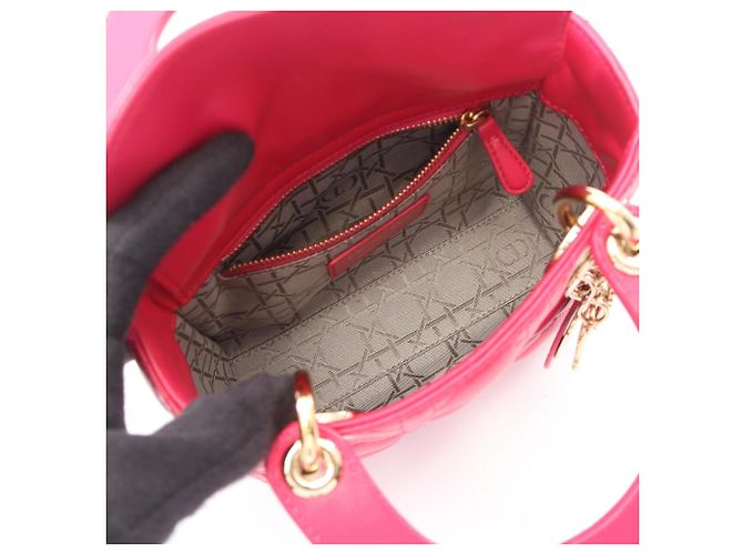 Borsa 2-Way Christian Dior Dior Lady Mini Cannage Rosa - vista 3