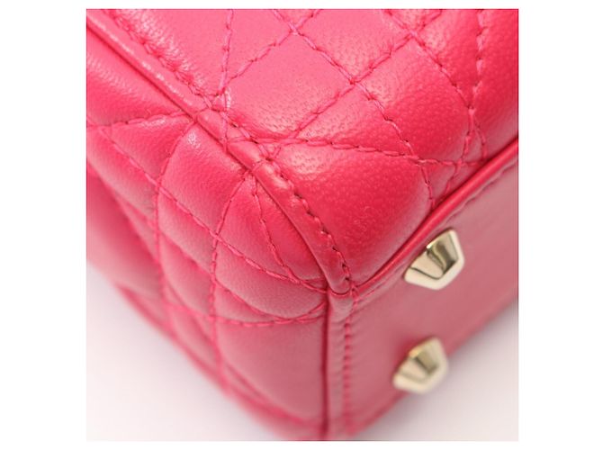 Borsa 2-Way Christian Dior Dior Lady Mini Cannage Rosa - vista 5