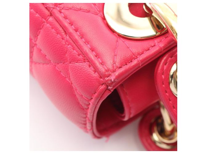Borsa 2-Way Christian Dior Dior Lady Mini Cannage Rosa - vista 7
