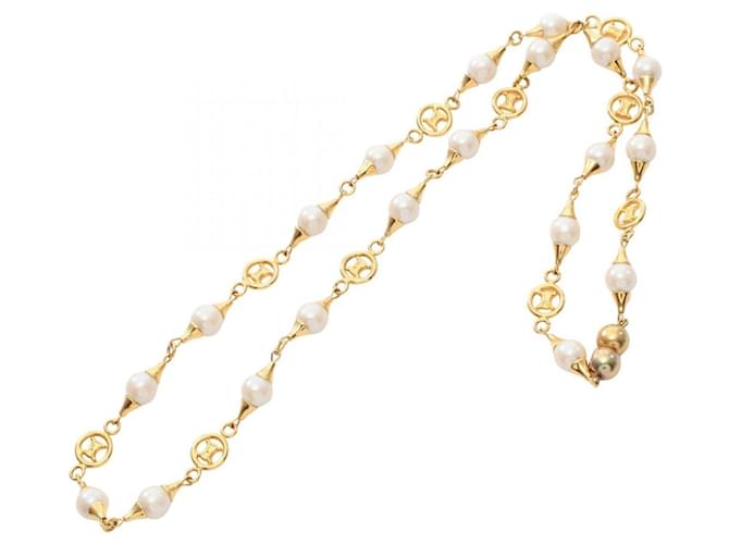 Céline Collar Triomphe Celine Blanco Dorado - vista 2