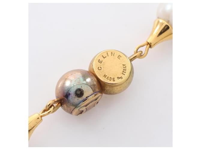 Céline Collar Triomphe Celine Blanco Dorado - vista 3