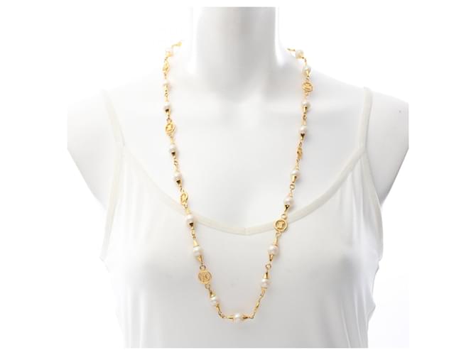 Céline Collar Triomphe Celine Blanco Dorado - vista 4