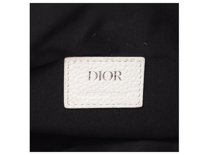 Borsa a tracolla e cintura Christian Dior Saddle Bag in pelle bianca Bianco - vista 4