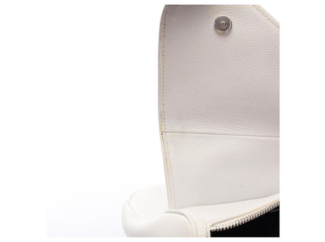 Borsa a tracolla e cintura Christian Dior Saddle Bag in pelle bianca Bianco - vista 5