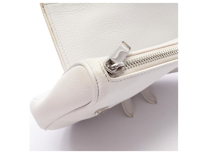Borsa a tracolla e cintura Christian Dior Saddle Bag in pelle bianca Bianco - vista 6
