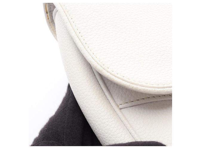 Borsa a tracolla e cintura Christian Dior Saddle Bag in pelle bianca Bianco - vista 9