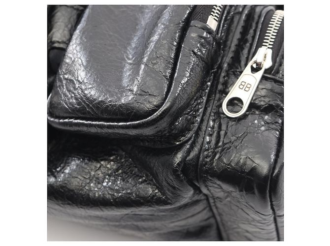 Borsa a spalla Balenciaga Super Busy Nero - vista 5