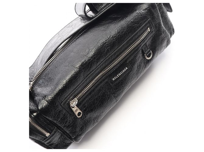 Borsa a spalla Balenciaga Super Busy Nero - vista 6