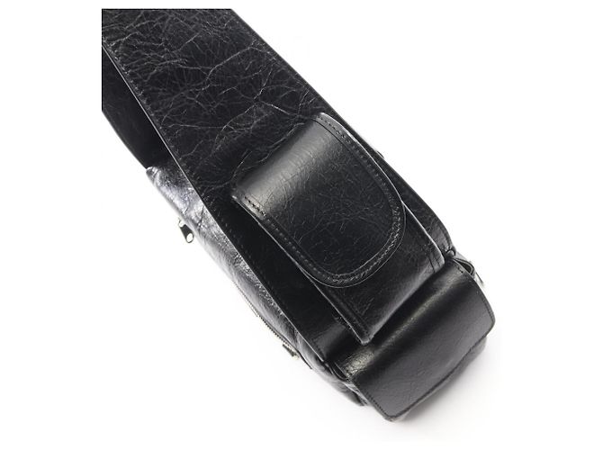 Borsa a spalla Balenciaga Super Busy Nero - vista 7