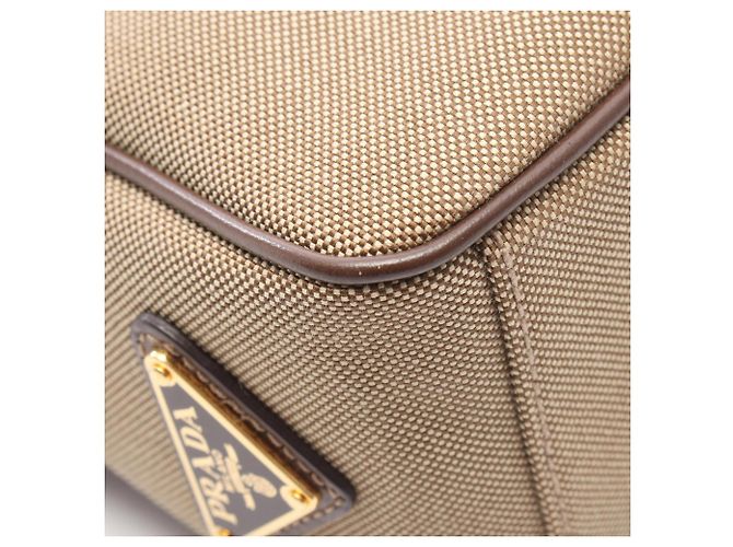 Borsa a tracolla/Borsa a mano in jacquard con LOGO Prada Marrone - vista 7