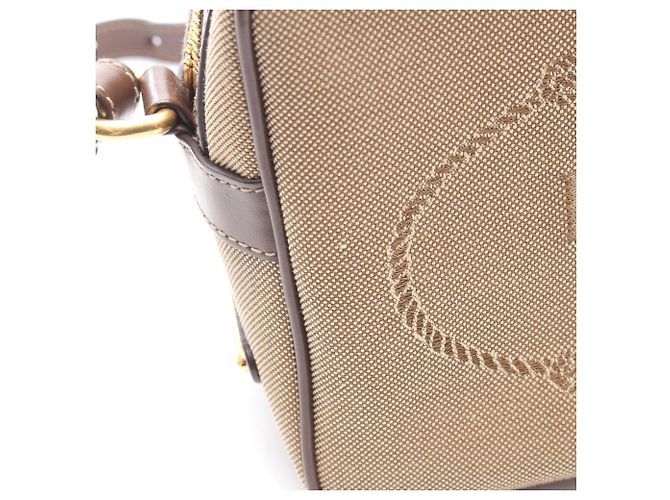 Borsa a tracolla/Borsa a mano in jacquard con LOGO Prada Marrone - vista 8