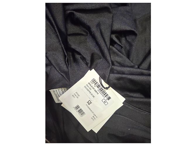 Autre Marque Giuseppe Di Morabito Schwarzes Maxikleid mit Blumenapplikationen - Ansicht 18