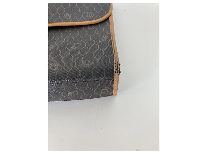 Borsa a mano Dior Monogram in tela e pelle marrone - vista 12
