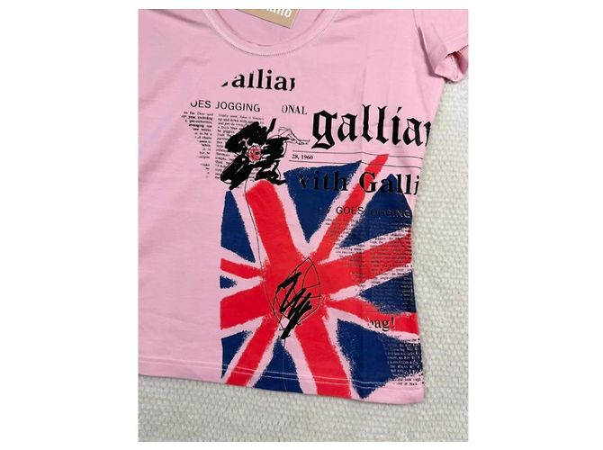 Camiseta John Galliano rosa con estampado Multicolor - vista 2
