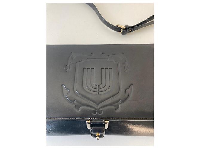 Borsa a tracolla Emanuel Ungaro in pelle nera con stemma Nero - vista 2
