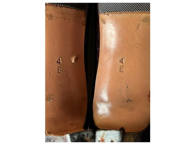 Bally Décolleté in pelle di coccodrillo bordeaux Prugna - vista 9