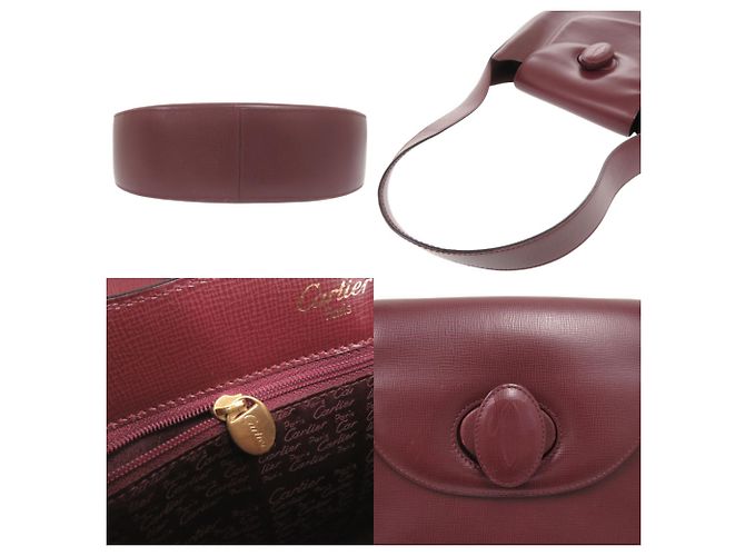 Borsa a tracolla Cartier Must Line Burgundy Bordò - vista 5