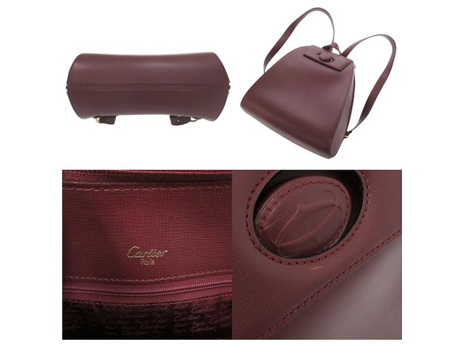 Rucksack aus Bordeauxleder Cartier Must Line - Ansicht 6