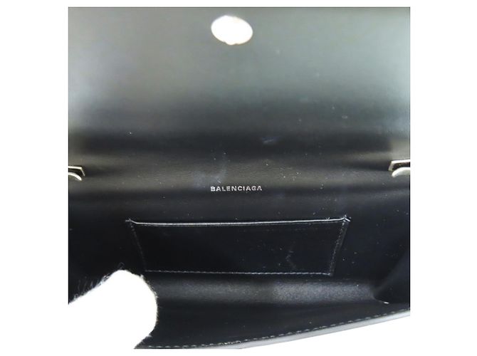 Borsa a tracolla con catena stampa leopardata Balenciaga Nero Beige - vista 5