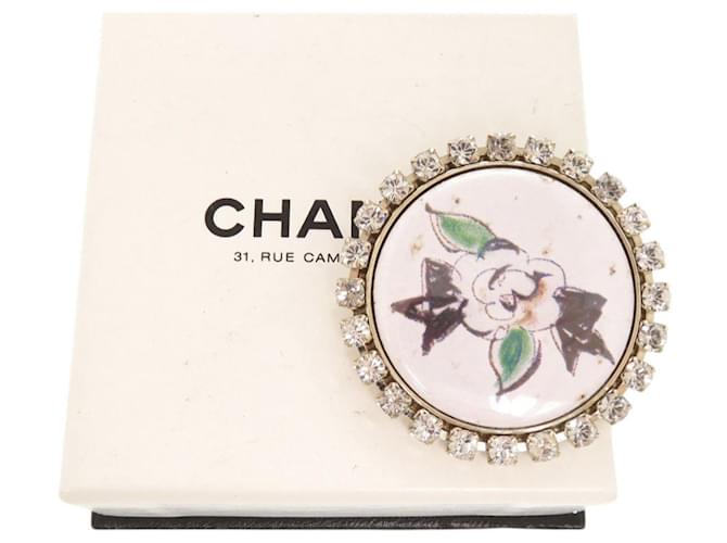 Spilla Chanel con design Camelia Bianco - vista 2