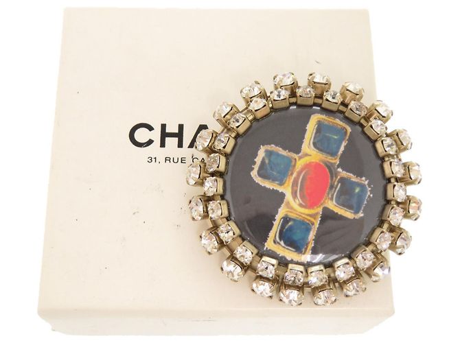 Broche Chanel Black Rhinestone Negro - vista 2