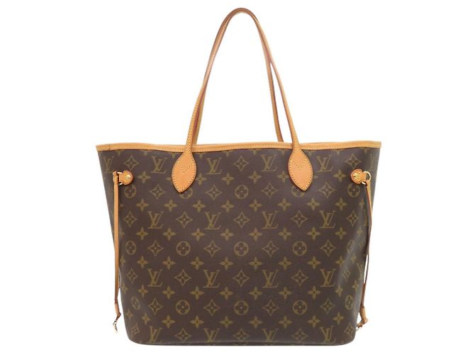 Borsa Tote Louis Vuitton Neverfull MM Monogram Marrone - vista 2