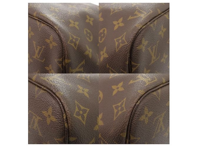 Borsa Tote Louis Vuitton Neverfull MM Monogram Marrone - vista 4
