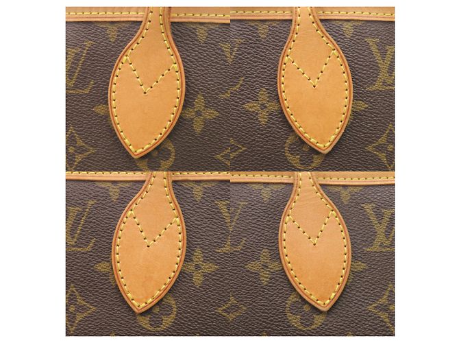 Borsa Tote Louis Vuitton Neverfull MM Monogram Marrone - vista 9