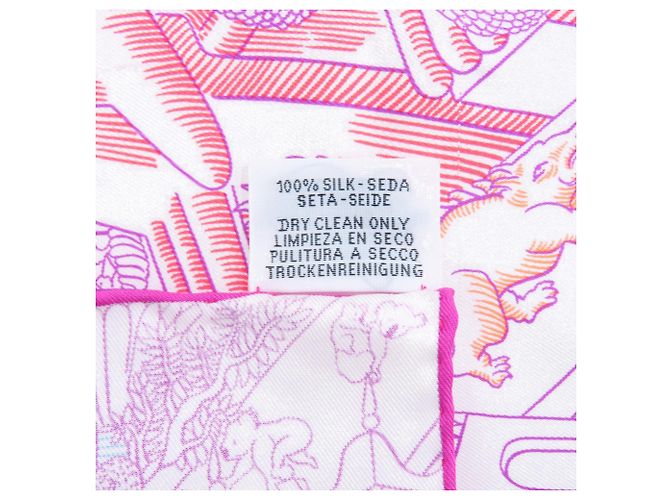 Silk In Hermès Hermes Carré 90 Animapolis Seidentuch Blau Orange Lila - Ansicht 6