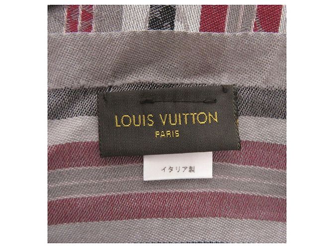 Stola Louis Vuitton Madras Check Monogram Marrone Nero Rosso - vista 6