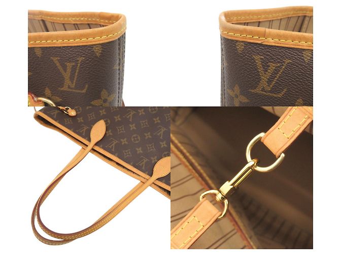 Borsa Tote Louis Vuitton Neverfull MM Marrone Monogramma - vista 7