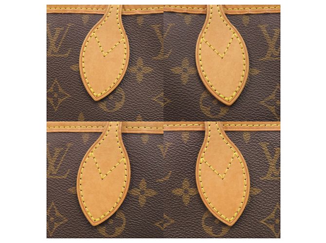 Borsa Tote Louis Vuitton Neverfull MM Marrone Monogramma - vista 8