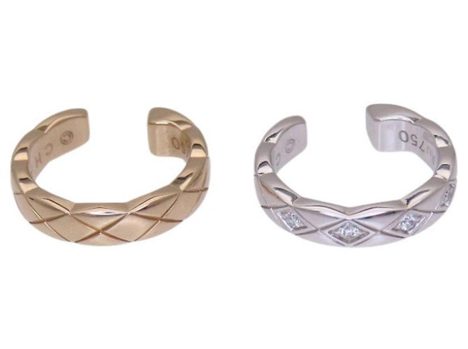 Ear Cuff Chanel Coco Crush 5-Diamond D'oro - vista 3