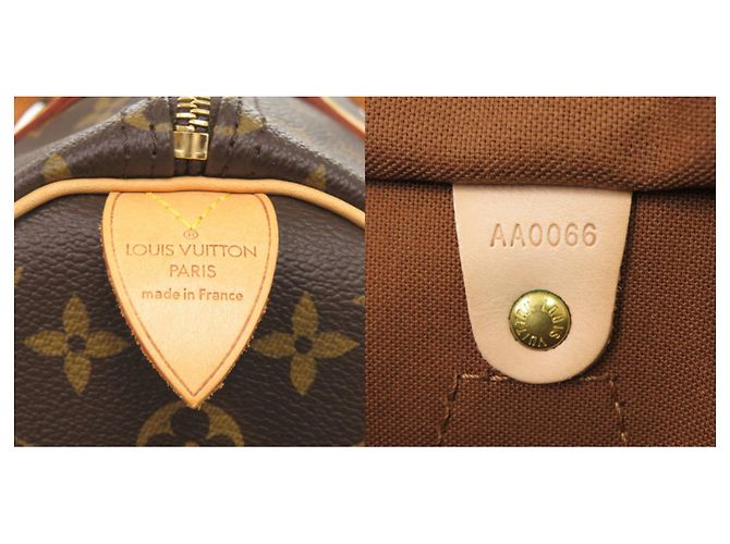 Borsa Louis Vuitton Speedy 35 Monogram Marrone Monogramma - vista 10