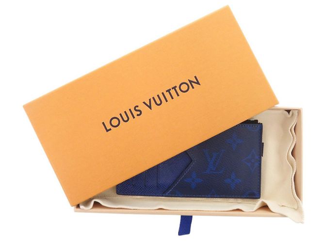 Portafoglio blu Louis Vuitton - vista 2