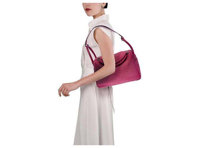 Hermès Borsa HERMES Lindy in Pelle Esotica Rosa - 103503 - vista 13