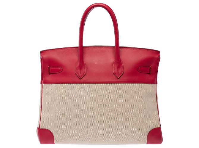 Hermès Bolso HERMES Birkin 35 en Toile Rose - 103501 Rosa - vista 3