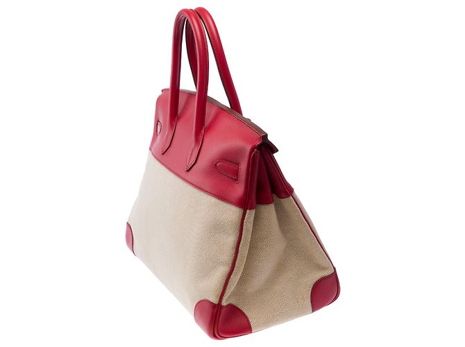 Hermès Bolso HERMES Birkin 35 en Toile Rose - 103501 Rosa - vista 5