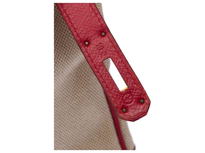 Hermès Bolso HERMES Birkin 35 en Toile Rose - 103501 Rosa - vista 7