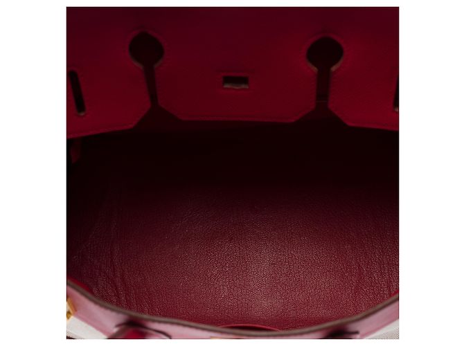 Hermès Bolso HERMES Birkin 35 en Toile Rose - 103501 Rosa - vista 8