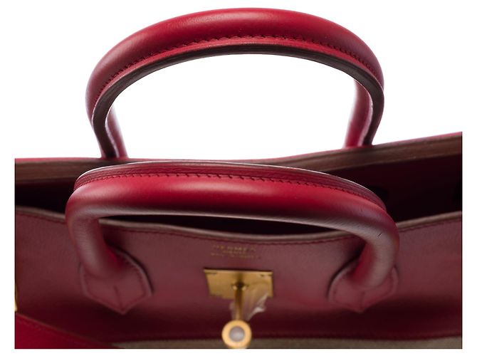 Hermès Bolso HERMES Birkin 35 en Toile Rose - 103501 Rosa - vista 9