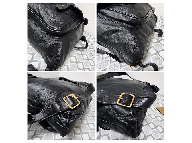 Gucci Lederrucksack Schwarz - Ansicht 8