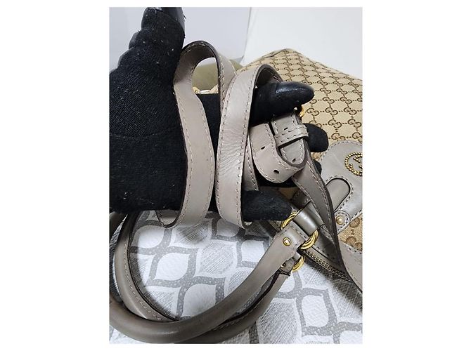 Gucci Scarlett Medium Borsa Satchel in Tela GG - Beige/Marrone - vista 11