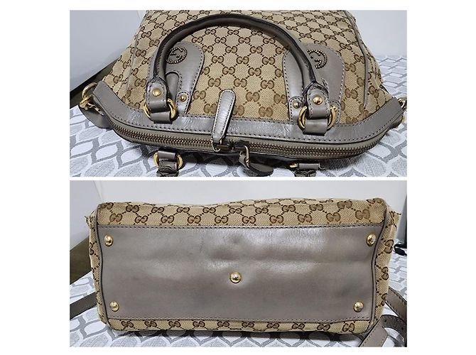 Gucci Scarlett Medium Borsa Satchel in Tela GG - Beige/Marrone - vista 5