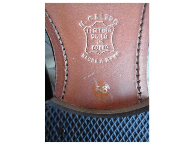 Autre Marque Calero Two-Tone Leather Riding Boots Size 38 Brown Beige - view 8