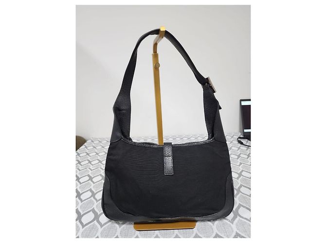 Gucci Borsa Jackie Denim GG Canvas Nero - vista 3