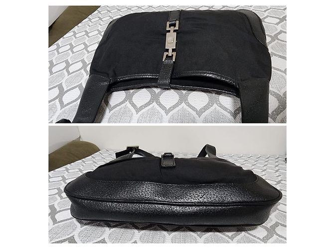 Gucci Borsa Jackie Denim GG Canvas Nero - vista 5
