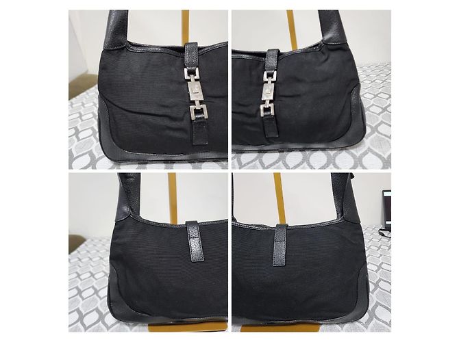 Gucci Borsa Jackie Denim GG Canvas Nero - vista 6