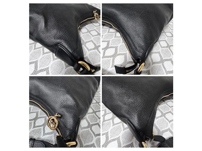 Gucci Interlocking G Hobo-Tasche aus Leder - Schwarz - Ansicht 9